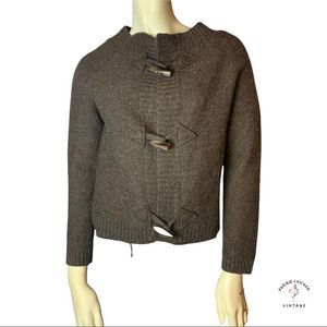 Zara Wool Sweater Womens Small toggle buttons knit